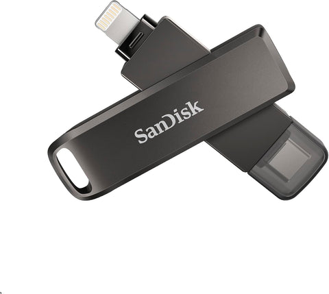 SanDisk iXpand Flash Drive Luxe 128GB , with Lightning and USB-C connectors