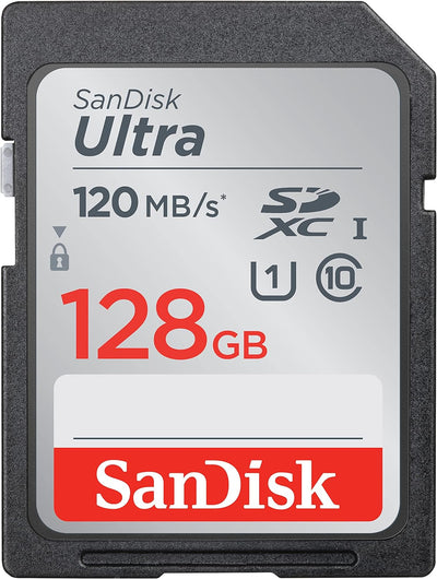 SanDisk 128GB Ultra SDXC card up to 120 MB/s UHS-I Class 10 U1