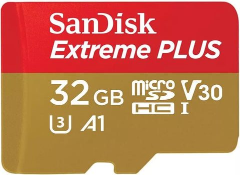 SanDisk Extreme Plus 32 GB MicroSDHC Memory Card A1 Class 10, UHS-I, U3, V30