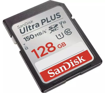 SanDisk Ultra Plus 128GB SDXC Memory Card V10 Class 10 up to 150 Mb/s