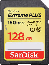 SanDisk Extreme Plus 128 GB SDXC Memory Card, Up to 150 MB/s